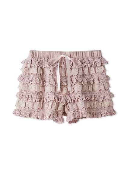 【スナイデル ホーム/SNIDEL HOME】のフリルレースカットショートパンツ インテリア・キッズ・メンズ・レディースファッション・服の通販 founy(ファニー) 　ファッション　Fashion　レディースファッション　Fashion for Women　パンツ　Pants & Trousers　ショートパンツ・ハーフパンツ　High-Waisted & Relaxed Shorts　おすすめ　Recommended / Our Picks　カットソー　Cut and Sewn Top　サテン　Satin, Glossy Fabric　スマート　Smart, Elegant　フォルム　Silhouette, Form　フリル　Frill, Ruffle　レース　Lace, Lace Fabric　無地　Plain, Solid Color　PBEG[036]|ID: prp329100004815375 ipo3291000000034975149