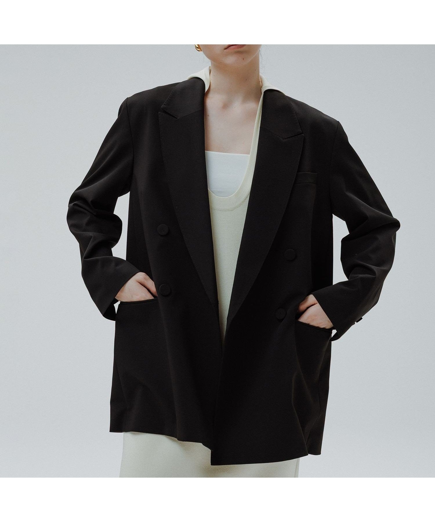 【アダム エ ロペ/ADAM ET ROPE'】の【サステナブル】ダブルブレストジャケット 人気、トレンドファッション・服の通販 founy(ファニー) 　ファッション　Fashion　レディースファッション　Fashion for Women　アウター　Coat / Outerwear Collection　レディースジャケット・軽アウター　Jackets　オケージョン　Occasion Wear　今季　This Season, Current Season　ジャケット　Jacket, Outerwear　セットアップ　Set-Up, Coordinated Outfit　ダウン　Down, Puffer　ダブル　Double, Double-Breasted　デニム　Denim, Jeans Material　フロント　Front, Front Design　ベーシック　Basic, Essential　ポケット　Pocket, Pocket Detail　ミックス　Mix, Mixed Style　A/W・秋冬　Autumn/Winter　おすすめ　Recommended / Our Picks　セレモニー　Ceremony　ビジネス 仕事 通勤　Business / Work / Commuting　2025年　2025　2025春夏・S/S　Spring/Summer 2025 SS25　2026年　2026　 other-1|ID: prp329100004815380 ipo3291000000034975230