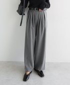 【アンドミー/andme】のウール混 タック ワイド パンツ evernavy エバーネイビー 人気、トレンドファッション・服の通販 founy(ファニー) ファッション Fashion レディースファッション Fashion for Women パンツ Pants & Trousers カットソー Cut and Sewn Top ジャケット Jacket, Outerwear なめらか Smooth, Silky Texture フロント Front, Front Design ポケット Pocket, Pocket Detail リラックス Relax, Relaxed Fit ワイド Wide, Wide Fit thumbnail グレー|ID: prp329100004815385 ipo3291000000034975274