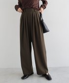 【アンドミー/andme】のウール混 タック ワイド パンツ evernavy エバーネイビー 人気、トレンドファッション・服の通販 founy(ファニー) ファッション Fashion レディースファッション Fashion for Women パンツ Pants & Trousers カットソー Cut and Sewn Top ジャケット Jacket, Outerwear なめらか Smooth, Silky Texture フロント Front, Front Design ポケット Pocket, Pocket Detail リラックス Relax, Relaxed Fit ワイド Wide, Wide Fit thumbnail カーキブラウン|ID: prp329100004815385 ipo3291000000034975275