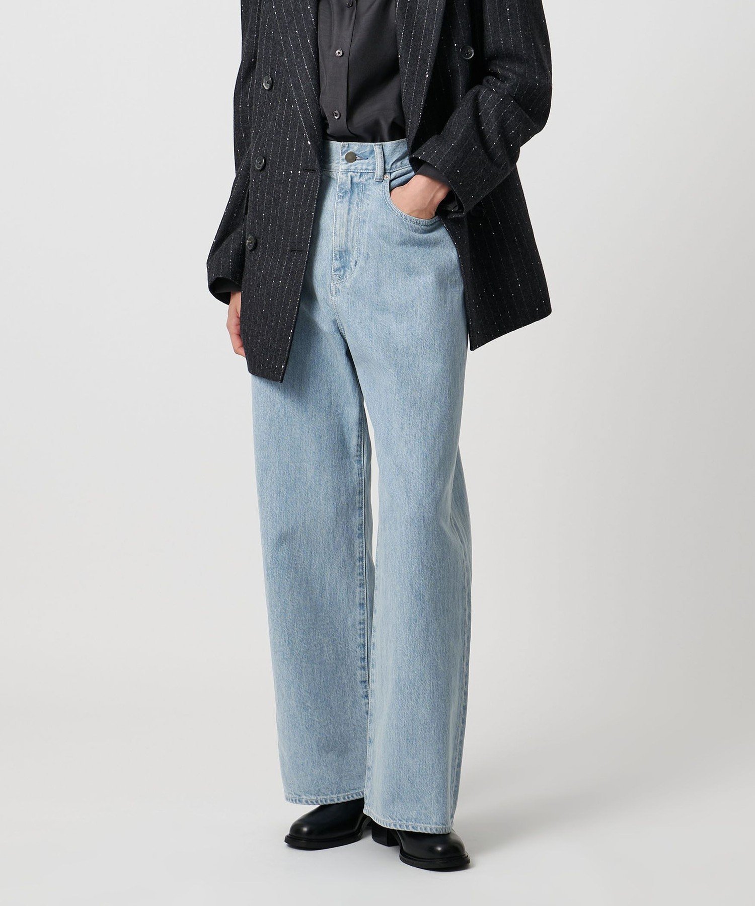 【ユナイテッドアローズ/UNITED ARROWS】のルーズシルエット ストレート デニムパンツ 人気、トレンドファッション・服の通販 founy(ファニー) ファッション Fashion レディースファッション Fashion for Women パンツ Pants & Trousers デニムパンツ・ジーンズ・美脚デニム Denim Jeans & Pants カットソー Cut and Sewn Top コンパクト Compact, Small Size ショート Short, Short Length スウェット / スエット Sweatshirt, Sweatwear ストレート Straight, Straight Cut デニム Denim, Jeans Material バランス Balance, Style Balance フェミニン Feminine, Girly フリル Frill, Ruffle ルーズ Loose, Oversized other-1|ID: prp329100004815401 ipo3291000000034975411