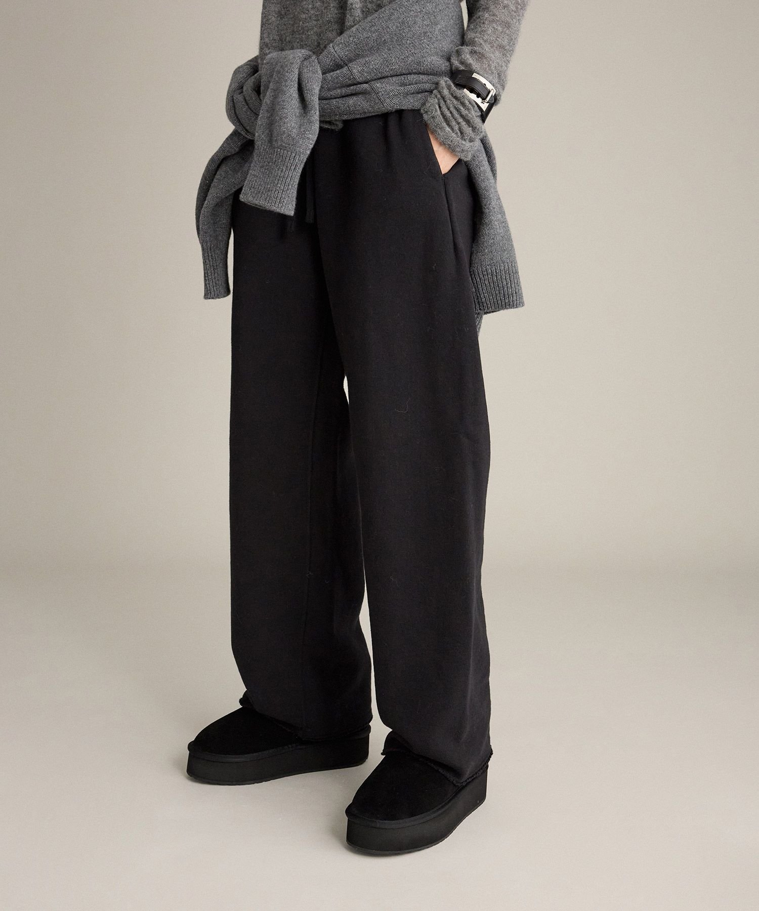 【ブリル/BRILL】の裏起毛スウェットパンツ インテリア・キッズ・メンズ・レディースファッション・服の通販 founy(ファニー) 　ファッション　Fashion　レディースファッション　Fashion for Women　パンツ　Pants & Trousers　ヴィンテージ　Vintage Style　ストレート　Straight, Straight Cut　フラット　Flat, Flat Shoes　ランダム　Random, Irregular　2024年　2024　2024-2025秋冬・A/W　Autumn/Winter 2024–25 AW24–25　ブラック09|ID: prp329100004815420 ipo3291000000034975545