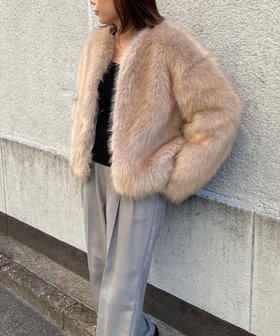 【プルミエ アロンディスモン/1er Arrondissement / MEN】のECOPELファーショートコート 人気、トレンドファッション・服の通販 founy(ファニー) ファッション Fashion メンズファッション Fashion for Men フランス France, French フロント Front, Front Design プリント Print, Printed Pattern |ID:prp329100004815429