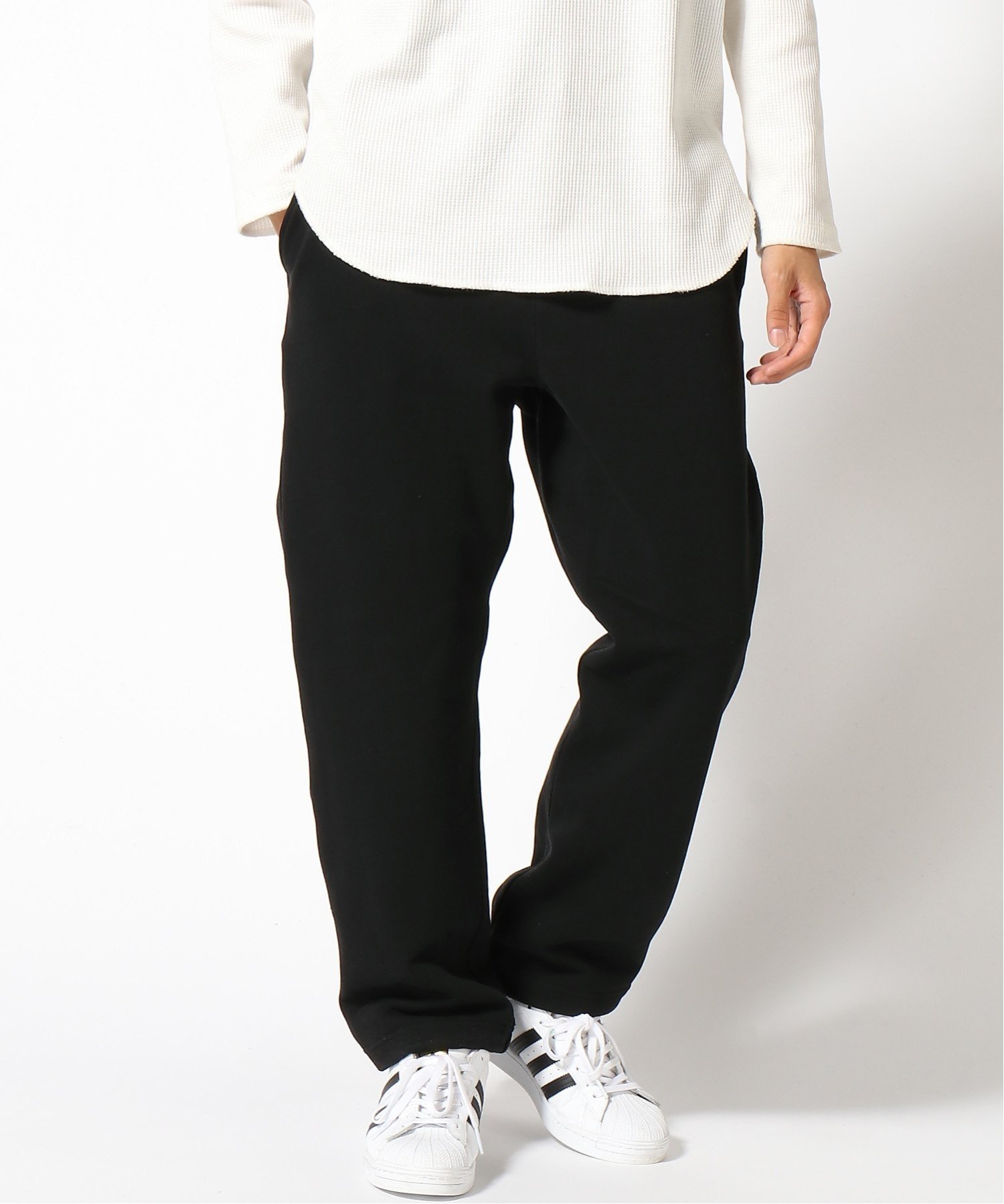 【ジムマスター/gym master / MEN】のgym master/12ozヘビー裏起毛スウェットロングパンツ インテリア・キッズ・メンズ・レディースファッション・服の通販 founy(ファニー) 　ファッション　Fashion　メンズファッション　Fashion for Men　ボトムス　Bottoms　ドローコード　Drawcord, Drawstring Cord　ブラック|ID: prp329100004815448 ipo3291000000034975764