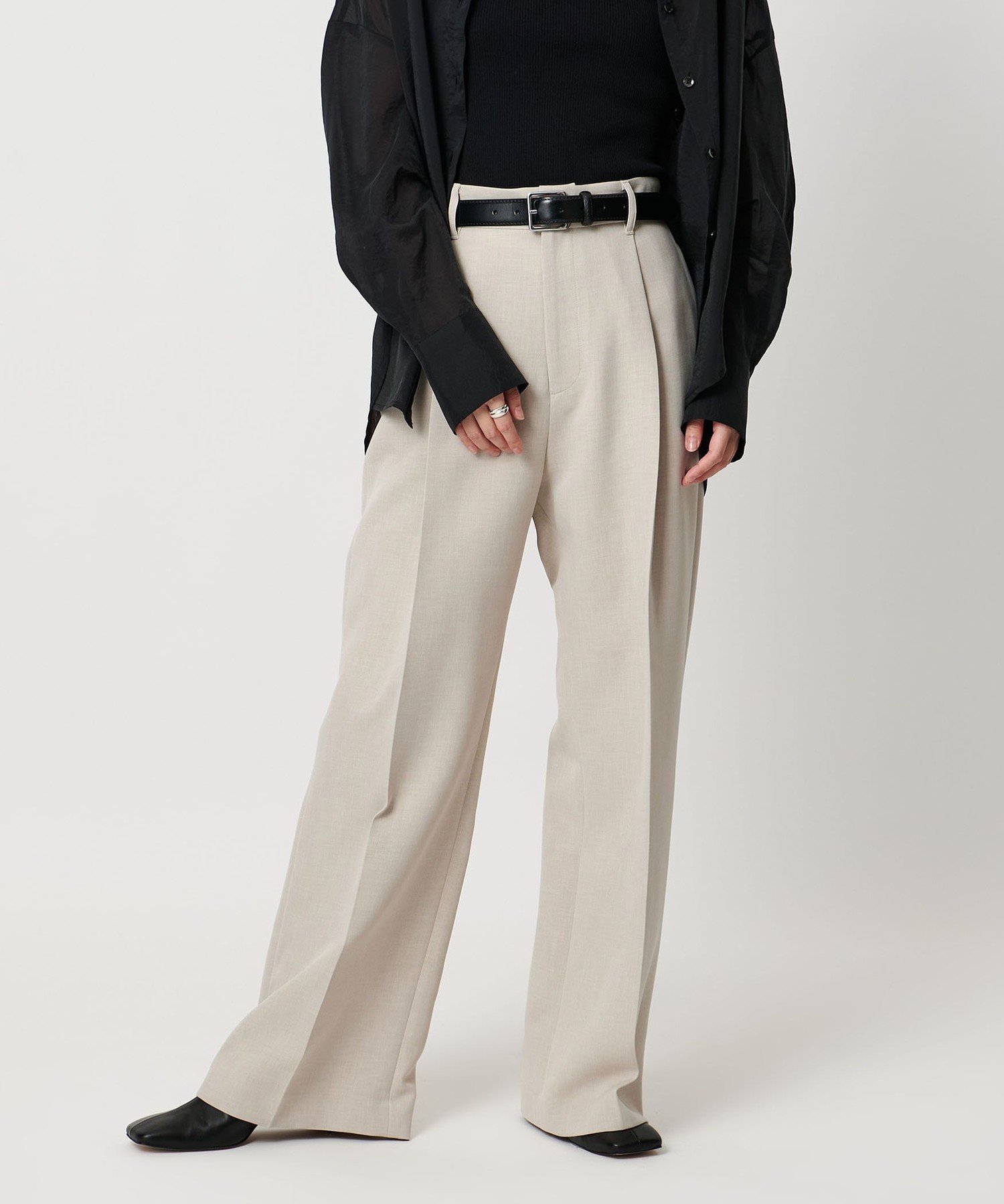 【ユナイテッドアローズ/UNITED ARROWS】のMARW UNITED ARROWS タック ストレートパンツ インテリア・キッズ・メンズ・レディースファッション・服の通販 founy(ファニー) 　ファッション　Fashion　レディースファッション　Fashion for Women　パンツ　Pants & Trousers　シンプル　Simple, Minimal　ストレート　Straight, Straight Cut　セットアップ　Set-Up, Coordinated Outfit　定番　Standard, Basic Item　人気　Popular, Best Seller　ビジネス 仕事 通勤　Business / Work / Commuting　NATURAL|ID: prp329100004815451 ipo3291000000034975820