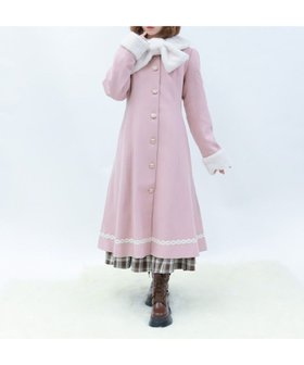 【アクシーズファム/axes femme】のファーティペ付ロングコート 人気、トレンドファッション・服の通販 founy(ファニー) ファッション Fashion レディースファッション Fashion for Women アウター Coat / Outerwear Collection コート・ロングコート・ピーコート Long Coats, Peacoats & More ボトム Bottoms, Lower Wear リボン Ribbon, Bow ロング Long, Long-Length |ID:prp329100004815452