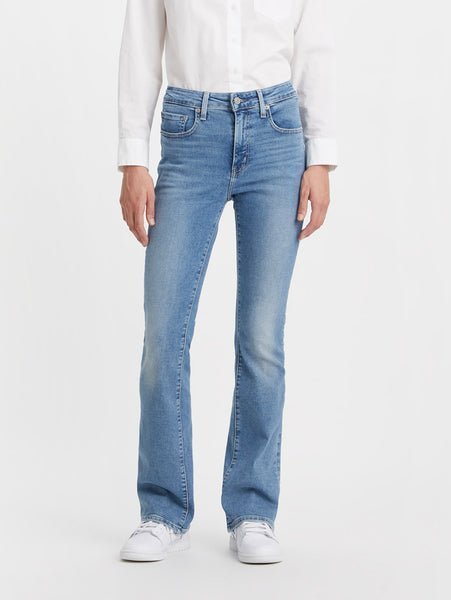 【リーバイス/Levis】の725(TM) ハイライズ ブーツカット ライトインディゴ インテリア・キッズ・メンズ・レディースファッション・服の通販 founy(ファニー) 　ファッション　Fashion　レディースファッション　Fashion for Women　クラシック　Classic, Timeless Style　ストレッチ　Stretch, Stretchy Fabric　ハイライズ　High Rise, High Waist　Light Indigo - Worn In|ID: prp329100004815468 ipo3291000000034975920