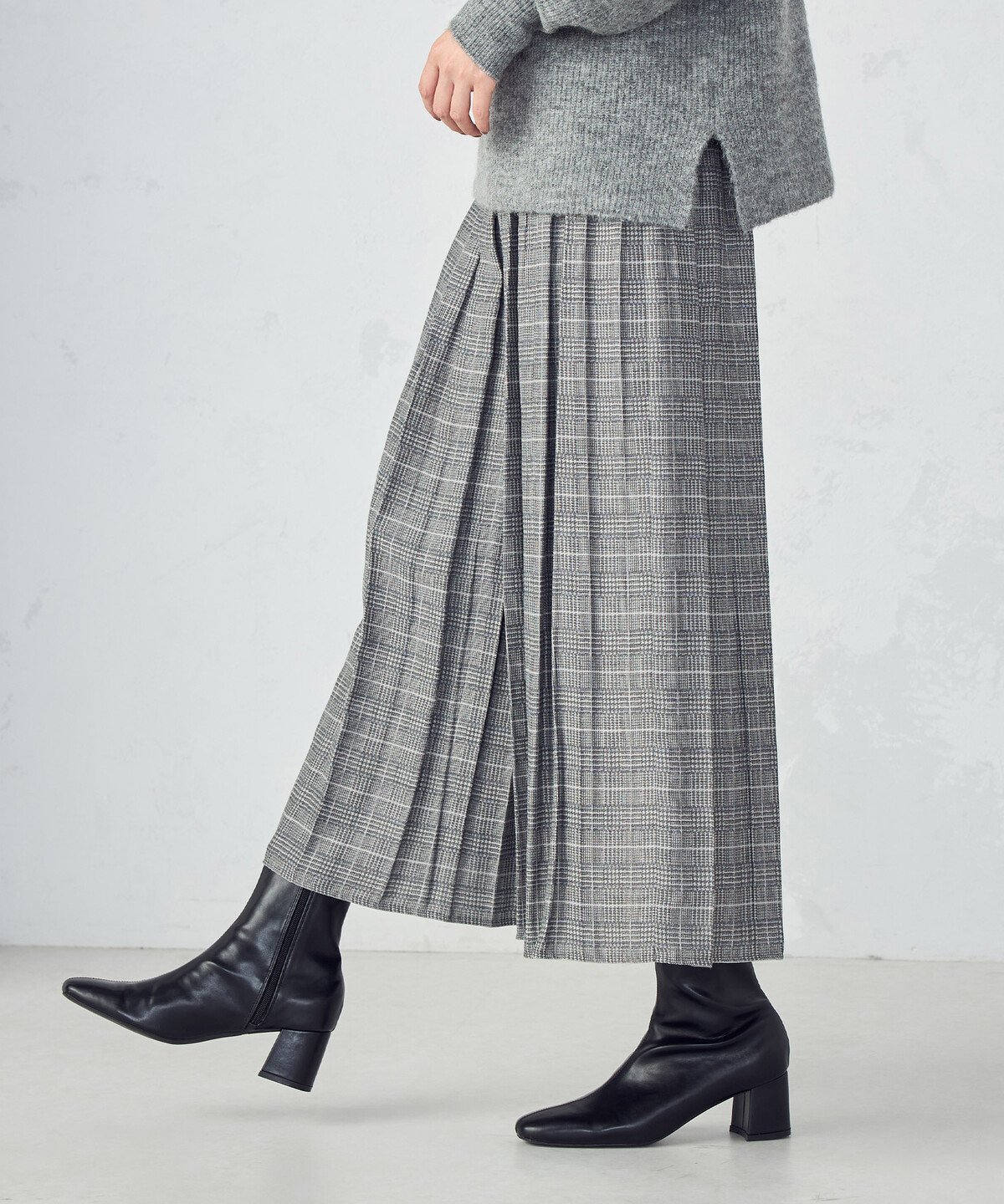 【コムサイズム/COMME CA ISM】のグレンチェック シャーリングパンツ 人気、トレンドファッション・服の通販 founy(ファニー) 　ファッション　Fashion　レディースファッション　Fashion for Women　パンツ　Pants & Trousers　シャーリング　Shirring, Ruched　ジャカード／ジャガード　Jacquard, Woven Pattern　チェック　Check, Plaid, Tartan　ミドル　Middle Length, Mid Height　切替　Switching, Contrast Panel　日本製　Made In Japan　 other-1|ID: prp329100004815469 ipo3291000000034975923