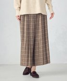 【コムサイズム/COMME CA ISM】のグレンチェック シャーリングパンツ 人気、トレンドファッション・服の通販 founy(ファニー) ファッション Fashion レディースファッション Fashion for Women パンツ Pants & Trousers シャーリング Shirring, Ruched ジャカード／ジャガード Jacquard, Woven Pattern チェック Check, Plaid, Tartan ミドル Middle Length, Mid Height 切替 Switching, Contrast Panel 日本製 Made In Japan thumbnail ブラウン|ID: prp329100004815469 ipo3291000000034975928