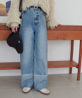 【ディスコート/Discoat】の【脚長シルエット】USコットンデニムロールアップパンツ 人気、トレンドファッション・服の通販 founy(ファニー) ファッション Fashion レディースファッション Fashion for Women パンツ Pants & Trousers ストレート Straight, Straight Cut デニム Denim, Jeans Material トレンド Trend, Trending Now ロールアップ Roll-Up, Cuffed Hem |ID:prp329100004815470