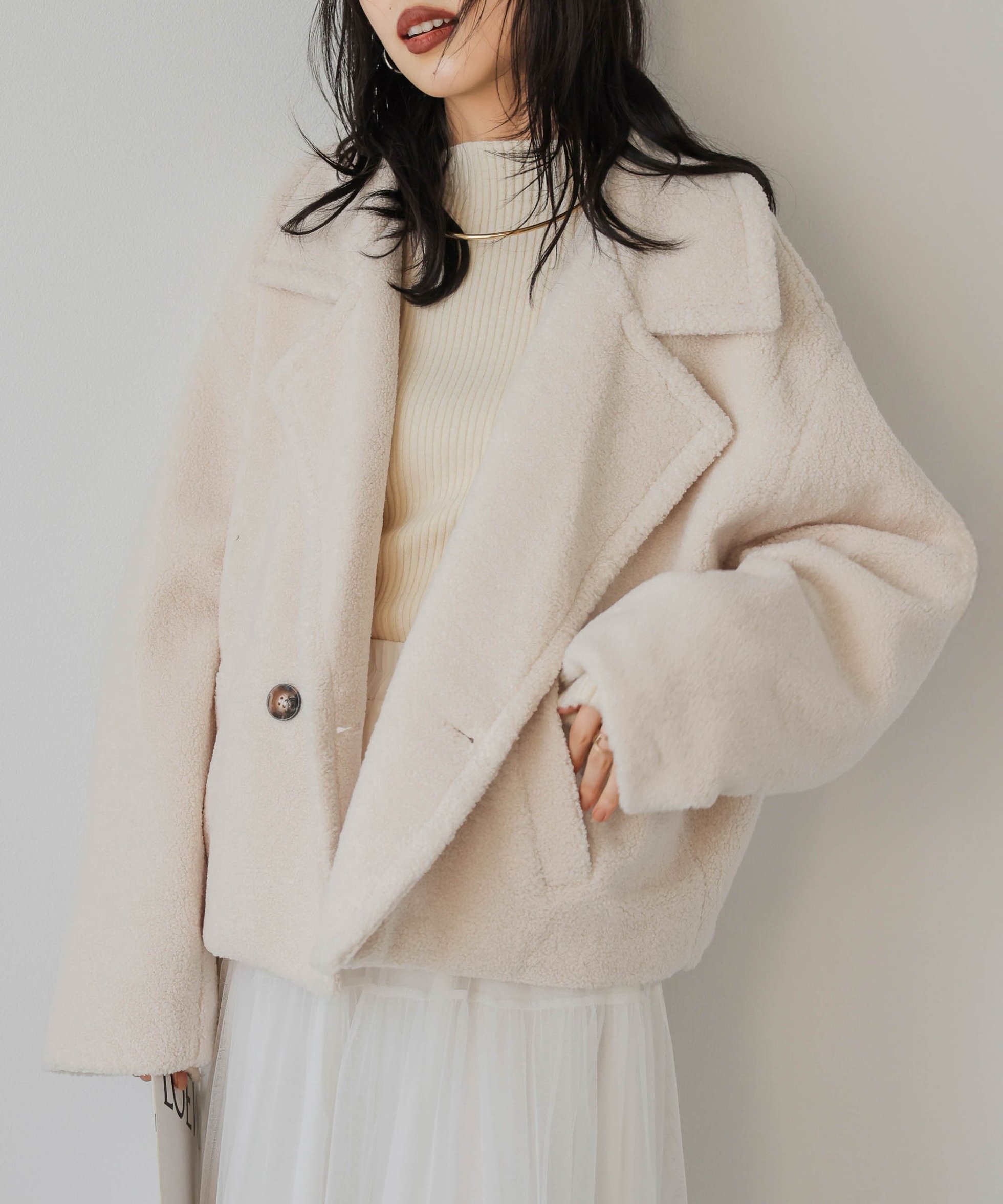 【ラジュール/Lajour】のテディボアショートコート インテリア・キッズ・メンズ・レディースファッション・服の通販 founy(ファニー) ファッション Fashion レディースファッション Fashion for Women アウター Coat / Outerwear Collection コート・ロングコート・ピーコート Long Coats, Peacoats & More コンパクト Compact, Small Size ショート Short, Short Length テーラード Tailored, Tailored Fit トレンド Trend, Trending Now アイボリー|ID: prp329100004815482 ipo3291000000034976038