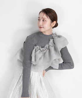 【ランダ/RANDA】のマルチティアードフリル ニットセット 人気、トレンドファッション・服の通販 founy(ファニー) ファッション Fashion レディースファッション Fashion for Women トップス・カットソー Cut & Sew Tops ニット Knit Tops & Sweaters おすすめ Recommended / Our Picks エレガント 上品 Elegant オーガンジー Organza Fabric チュール Tulip, Tulip Motif フェミニン Feminine, Girly フリル Frill, Ruffle ミックス Mix, Mixed Style ランダム Random, Irregular リボン Ribbon, Bow |ID:prp329100004815498