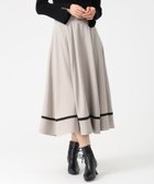 【ミッシュマッシュ/MISCH MASCH】のMM547218 裾配色フレアスカート 人気、トレンドファッション・服の通販 founy(ファニー) ファッション Fashion レディースファッション Fashion for Women スカート Skirts Aライン・フレアスカート A-Line & Flared Skirts フェミニン Feminine, Girly フレア Flare, Flared エレガント 上品 Elegant thumbnail ライトグレー|ID: prp329100004815519 ipo3291000000034976366