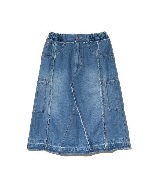 【ゴースローキャラバン/go slow caravan】のmililopiulu/ミリロピュール リメイクナローデニムスカート (WOMENS) インテリア・キッズ・メンズ・レディースファッション・服の通販 founy(ファニー) 　ファッション　Fashion　レディースファッション　Fashion for Women　スカート　Skirts　デニムスカート・カジュアルスカート　Denim Skirts　デニム　Denim, Jeans Material　リメイク　Remake, Reconstructed　ヴィンテージ　Vintage Style　ブルー|ID: prp329100004815529 ipo3291000000034976432