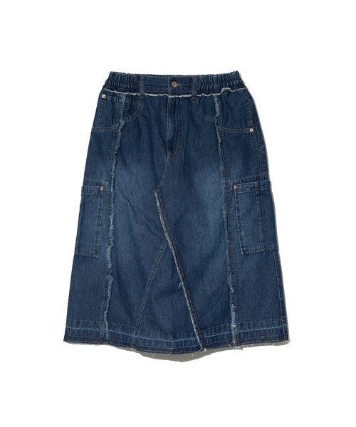 【ゴースローキャラバン/go slow caravan】のmililopiulu/ミリロピュール リメイクナローデニムスカート (WOMENS) インテリア・キッズ・メンズ・レディースファッション・服の通販 founy(ファニー) 　ファッション　Fashion　レディースファッション　Fashion for Women　スカート　Skirts　デニムスカート・カジュアルスカート　Denim Skirts　デニム　Denim, Jeans Material　リメイク　Remake, Reconstructed　ヴィンテージ　Vintage Style　ネイビー|ID: prp329100004815529 ipo3291000000034976433