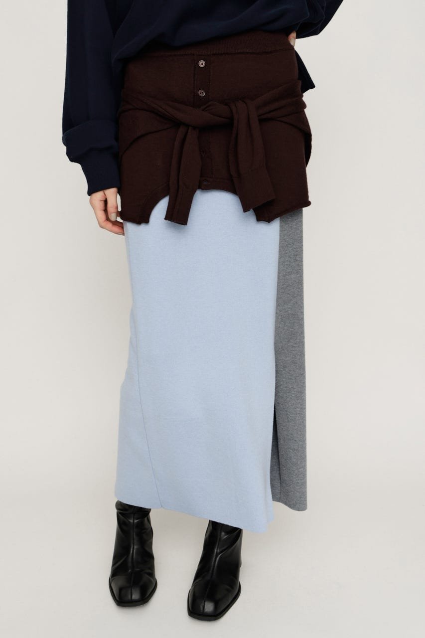 【スライ/SLY】のDOCKING KNIT スカート 人気、トレンドファッション・服の通販 founy(ファニー) 　ファッション　Fashion　レディースファッション　Fashion for Women　スカート　Skirts　カーディガン　Cardigan, Knitwear　コンパクト　Compact, Small Size　今季　This Season, Current Season　シンプル　Simple, Minimal　スニーカー　Sneakers, Trainers　セットアップ　Set-Up, Coordinated Outfit　トレンド　Trend, Trending Now　フロント　Front, Front Design　おすすめ　Recommended / Our Picks　 other-1|ID: prp329100004815535 ipo3291000000034976485