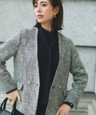 【エルーラ/Elura】の≪CEREMONY≫ツイードノーカラージャケット/602137 人気、トレンドファッション・服の通販 founy(ファニー) ファッション Fashion レディースファッション Fashion for Women アウター Coat / Outerwear Collection レディースジャケット・軽アウター Jackets ノーカラージャケット / シンプル上品コーデ Collarless Jackets アクリル Acrylic Material シンプル Simple, Minimal ツイード Twill, Twill Weave デニム Denim, Jeans Material バランス Balance, Style Balance フリル Frill, Ruffle ワイド Wide, Wide Fit エレガント 上品 Elegant セレモニー Ceremony thumbnail ブラック09|ID: prp329100004815541 ipo3291000000034976564