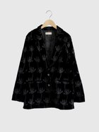 【ヴァン/Vin】のフラワー刺繍ベロアテーラードジャケット 人気、トレンドファッション・服の通販 founy(ファニー) ファッション Fashion レディースファッション Fashion for Women アウター Coat / Outerwear Collection レディースジャケット・軽アウター Jackets テーラードジャケット / 通勤・きれいめスタイル Tailored Jackets & Blazers おすすめ Recommended / Our Picks エレガント 上品 Elegant カットソー Cut and Sewn Top セットアップ Set-Up, Coordinated Outfit デニム Denim, Jeans Material トレンド Trend, Trending Now フェミニン Feminine, Girly フラワー Flower, Floral ベロア Velour, Soft Velvet 冬 Winter / This Winter thumbnail ブラック|ID: prp329100004815545 ipo3291000000034976617