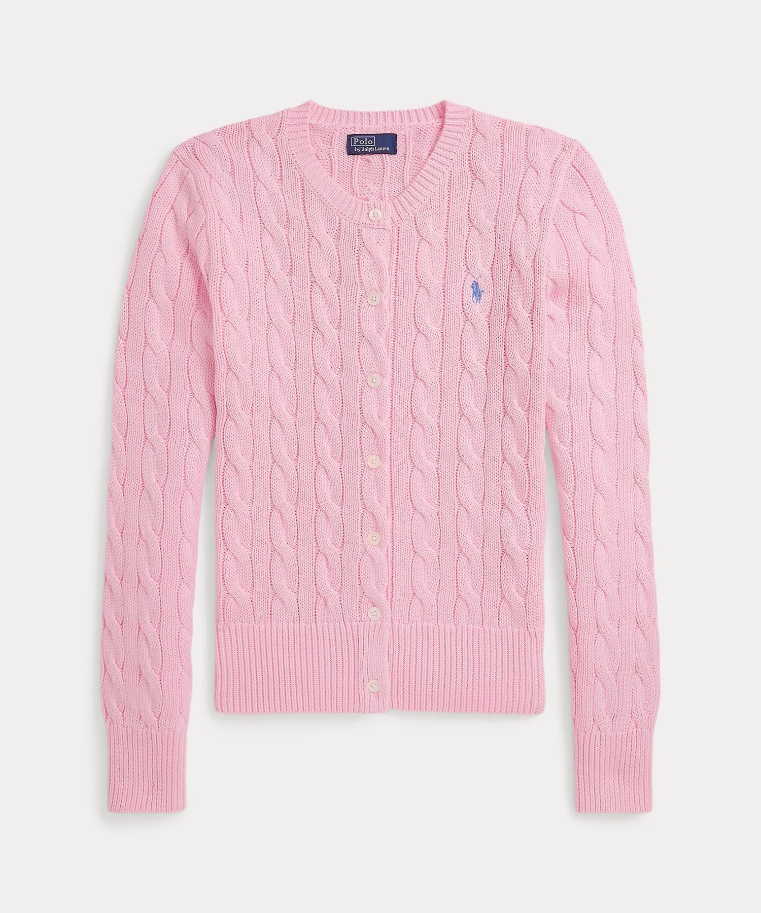 【ラルフローレン/RALPH LAUREN】のケーブルニット コットン クルーネック カーディガン インテリア・キッズ・メンズ・レディースファッション・服の通販 founy(ファニー) ファッション Fashion レディースファッション Fashion for Women トップス・カットソー Cut & Sew Tops ニット Knit Tops & Sweaters カーディガン・羽織り Layered Style Cardigans カフス Cuff Design カーディガン Cardigan, Knitwear スリム Slim, Slim Fit フィット Fit, Slim Fit リブニット Rib Knit, Ribbed Knit 長袖 Long Sleeve, Full Sleeve 650ピンク|ID: prp329100004815546 ipo3291000000034976623