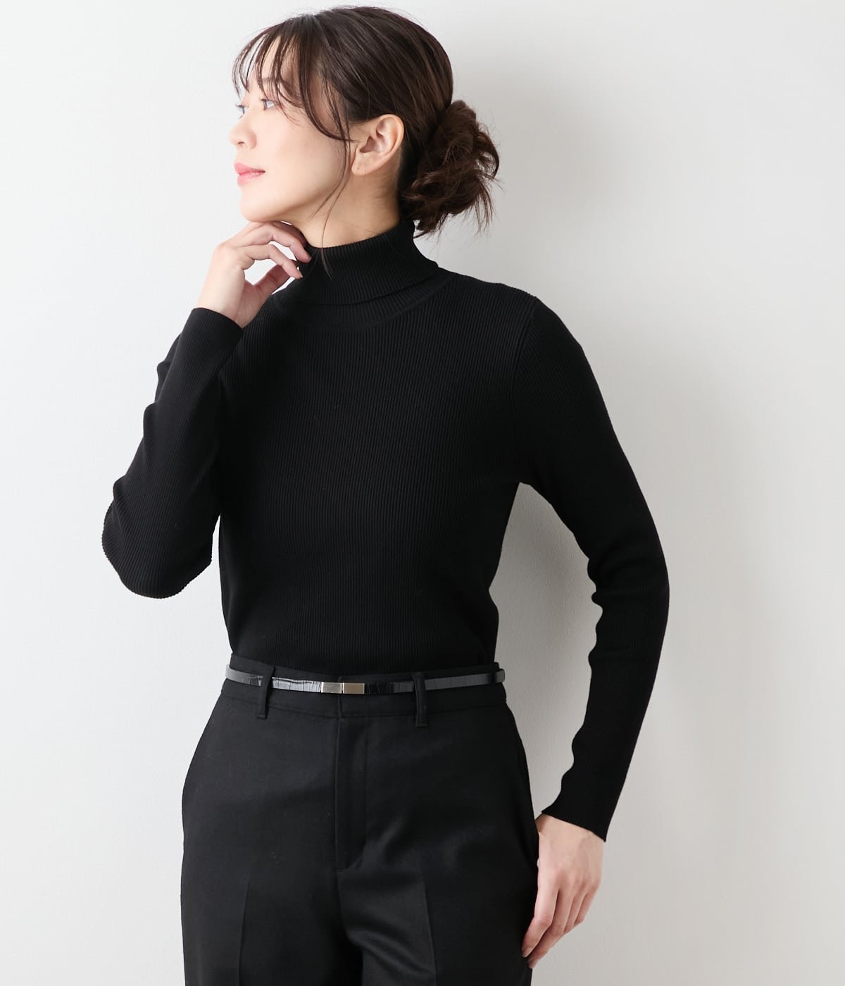 【ニューヨーカー/NEWYORKER】の【手洗い可能】レーヨンポリストレッチ リブタートルネックプルオーバー インテリア・キッズ・メンズ・レディースファッション・服の通販 founy(ファニー) 　ファッション　Fashion　レディースファッション　Fashion for Women　トップス・カットソー　Cut & Sew Tops　カジュアルプルオーバー・ニットトップス　Pullovers & Knit Tops / Casual Pullovers　タートルネック・ハイネックトップス　Turtlenecks & High-Neck Tops　インナー　Innerwear　シンプル　Simple, Minimal　ジャケット　Jacket, Outerwear　タートル　Turtleneck, Turtle Collar　タートルネック　Turtleneck, High Neck　定番　Standard, Basic Item　フィット　Fit, Slim Fit　ベーシック　Basic, Essential　防寒　Cold Protection, Winter-Ready　A/W・秋冬　Autumn/Winter　おすすめ　Recommended / Our Picks　エレガント 上品　Elegant　ブラック|ID: prp329100004815547 ipo3291000000034976641