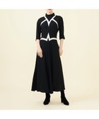 【シビラ/SYBILLA】の【SMART DRESS】サテンカットワークドレス 人気、トレンドファッション・服の通販 founy(ファニー) ファッション Fashion レディースファッション Fashion for Women ワンピース Dresses フォーマル・パーティードレス・結婚式用ドレス Elegant & Casual Dresses エレガント 上品 Elegant コレクション Collection, Seasonal Line コンパクト Compact, Small Size サテン Satin, Glossy Fabric センター Center, Center Line ドレス Dress, One-Piece バイアス Bias, Diagonal Cut バランス Balance, Style Balance フレア Flare, Flared ボトルネック Bottle Neck, Mock Neck モノトーン Monotone, Black and White ロング Long, Long-Length thumbnail ブラック×アイボリー|ID: prp329100004815549 ipo3291000000034976651