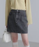 【フリーズマート/FREE'S MART】のデニムミニスカート 人気、トレンドファッション・服の通販 founy(ファニー) ファッション Fashion レディースファッション Fashion for Women スカート Skirts ミニスカート Mini Skirts ウォッシュ Washed Finish カットソー Cut and Sewn Top シンプル Simple, Minimal デニム Denim, Jeans Material バランス Balance, Style Balance ミニスカート Mini Skirt, Short Skirt 台形 A-Line, Trapezoid Shape thumbnail ブラック1|ID: prp329100004815552 ipo3291000000034976668