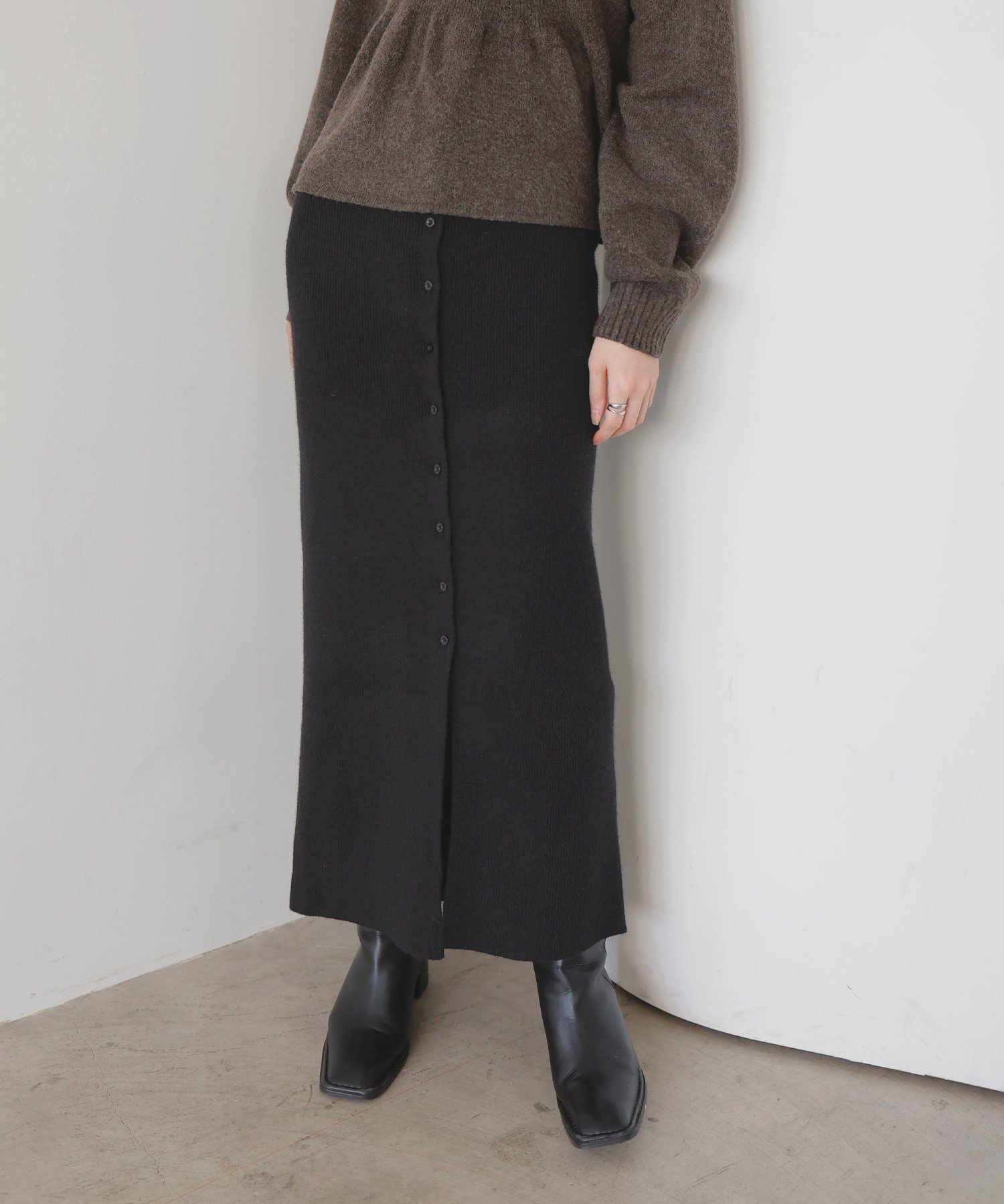 【リアン/Lian】の2WAYマルチニットスカートビスチェ インテリア・キッズ・メンズ・レディースファッション・服の通販 founy(ファニー) 　ファッション　Fashion　レディースファッション　Fashion for Women　スカート　Skirts　ブラック|ID: prp329100004815569 ipo3291000000034976811