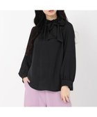 【ストロベリーフィールズ/STRAWBERRY FIELDS】のギャザーフリルリボンブラウス 人気、トレンドファッション・服の通販 founy(ファニー) ファッション Fashion レディースファッション Fashion for Women トップス・カットソー Cut & Sew Tops シャツ・ブラウス・オフィスカジュアル Elegant Blouses & Button-Ups thumbnail ブラック2|ID: prp329100004815586 ipo3291000000034976980