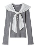 【スナイデル/SNIDEL】のSustainableスカーフブラウスドッキングプルオーバー 人気、トレンドファッション・服の通販 founy(ファニー) ファッション Fashion レディースファッション Fashion for Women トップス・カットソー Cut & Sew Tops シャツ・ブラウス・オフィスカジュアル Elegant Blouses & Button-Ups カジュアルプルオーバー・ニットトップス Pullovers & Knit Tops / Casual Pullovers クラシカル Classical, Vintage-Inspired シンプル Simple, Minimal スカーフ Scarf, Neckwear ストライプ Stripe, Striped Pattern ストレート Straight, Straight Cut スマート Smart, Elegant ドッキング Docking, Mixed Material フィット Fit, Slim Fit フロント Front, Front Design レース Lace, Lace Fabric おすすめ Recommended / Our Picks thumbnail GRY[006]|ID: prp329100004815595 ipo3291000000034977036