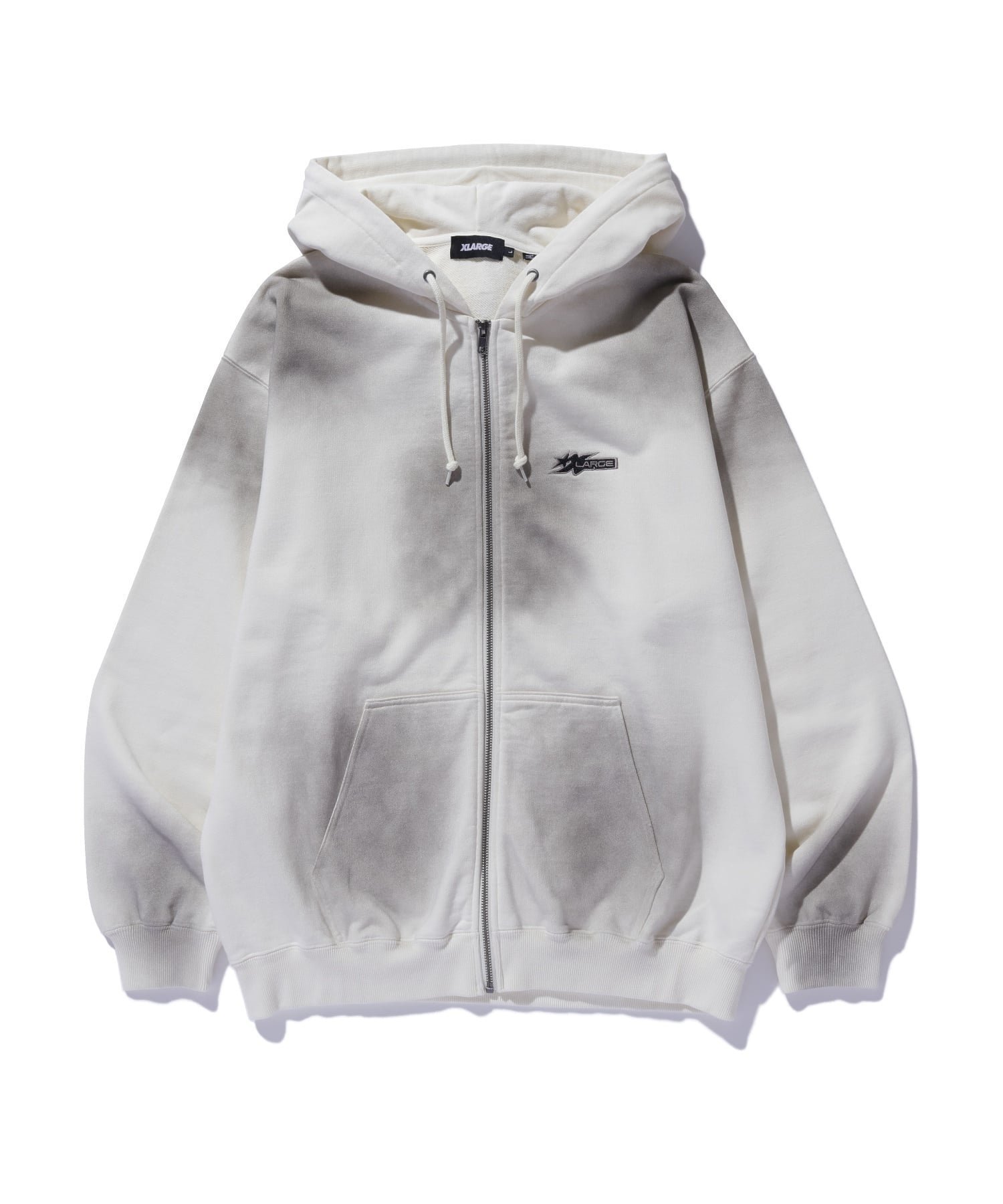 【エクストララージ/XLARGE】のSPRAY DYED ZIP UP HOODED SWEATSHIRT インテリア・キッズ・メンズ・レディースファッション・服の通販 founy(ファニー) 　ファッション　Fashion　レディースファッション　Fashion for Women　トップス・カットソー　Cut & Sew Tops　シャツ・ブラウス・オフィスカジュアル　Elegant Blouses & Button-Ups　レディースパーカー・カジュアルフーディー　Casual Hoodies & Sweatshirts　ロングTシャツ・Tシャツ　Longline T-Shirts & Tees　スウェット・クルーネックトップス　Sweatshirts & Crewnecks / Relaxed Fit Sweat Tops　おすすめ　Recommended / Our Picks　セットアップ　Set-Up, Coordinated Outfit　ベーシック　Basic, Essential　OFF WHITE|ID: prp329100004815596 ipo3291000000034977054