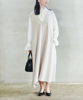 【ブルーコムブルー/BLEU COMME BLEU】のツムグ ソアパールコンパクト ジャンパースカート 人気、トレンドファッション・服の通販 founy(ファニー) ファッション Fashion レディースファッション Fashion for Women スカート Skirts セットアップ Set-Up, Coordinated Outfit ドレープ Drape, Draping Fabric フロント Front, Front Design ポケット Pocket, Pocket Detail |ID:prp329100004815633