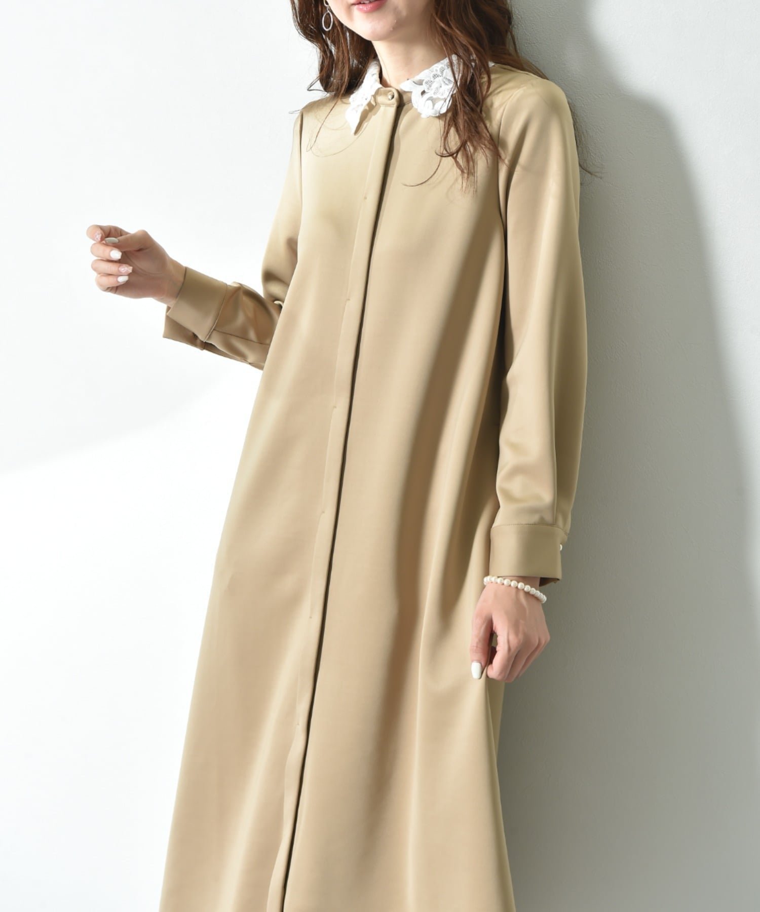 【インタープラネット/INTERPLANET】のレース衿2WAYワンピース 人気、トレンドファッション・服の通販 founy(ファニー) 　ファッション　Fashion　レディースファッション　Fashion for Women　ワンピース　Dresses　エレガント 上品　Elegant　ストレッチ　Stretch, Stretchy Fabric　テクスチャー　Texture, Textured Fabric　レース　Lace, Lace Fabric　 other-1|ID: prp329100004815635 ipo3291000000034977274