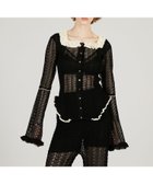 【プランク プロジェクト/PRANK PROJECT】のクロシェライク2WAYカーディガン / Crochet-Like 2-Way Cardigan 人気、トレンドファッション・服の通販 founy(ファニー) ファッション Fashion レディースファッション Fashion for Women トップス・カットソー Cut & Sew Tops カーディガン・羽織り Layered Style Cardigans カーディガン Cardigan, Knitwear デコルテ Décolleté, Neckline フリル Frill, Ruffle レース Lace, Lace Fabric thumbnail BLK|ID: prp329100004815641 ipo3291000000034977300