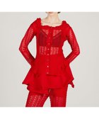 【プランク プロジェクト/PRANK PROJECT】のクロシェライク2WAYカーディガン / Crochet-Like 2-Way Cardigan 人気、トレンドファッション・服の通販 founy(ファニー) ファッション Fashion レディースファッション Fashion for Women トップス・カットソー Cut & Sew Tops カーディガン・羽織り Layered Style Cardigans カーディガン Cardigan, Knitwear デコルテ Décolleté, Neckline フリル Frill, Ruffle レース Lace, Lace Fabric thumbnail RED|ID: prp329100004815641 ipo3291000000034977302