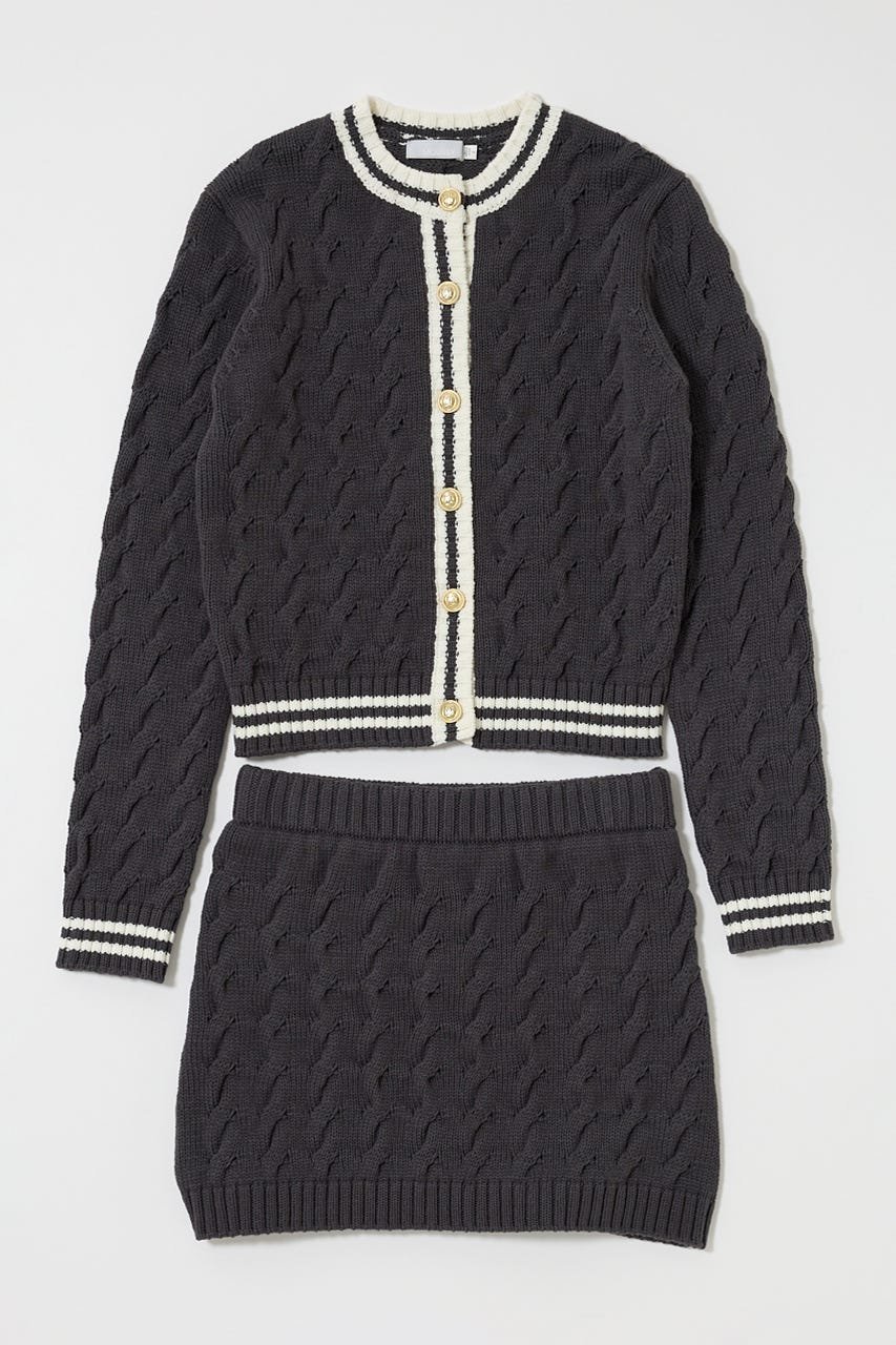 【マウジー/moussy】のLINE CABLE 2PIECES セットアップ インテリア・キッズ・メンズ・レディースファッション・服の通販 founy(ファニー) ファッション Fashion レディースファッション Fashion for Women セットアップ Matching Sets インナー Innerwear カーディガン Cardigan, Knitwear クラシック Classic, Timeless Style 今季 This Season, Current Season スウェット / スエット Sweatshirt, Sweatwear スニーカー Sneakers, Trainers セットアップ Set-Up, Coordinated Outfit ダウン Down, Puffer デニム Denim, Jeans Material トレンド Trend, Trending Now ドレス Dress, One-Piece 人気 Popular, Best Seller バランス Balance, Style Balance ミックス Mix, Mixed Style ミニスカート Mini Skirt, Short Skirt 再入荷 Restock / Back in Stock おすすめ Recommended / Our Picks C.GRY|ID: prp329100004815645 ipo3291000000034977326