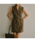 【アニュアンス/anuans】のテーラードジレワンピース 人気、トレンドファッション・服の通販 founy(ファニー) ファッション Fashion レディースファッション Fashion for Women アウター Coat / Outerwear Collection インナー Innerwear フォルム Silhouette, Form thumbnail KHAKI BROWN|ID: prp329100004815671 ipo3291000000034977590