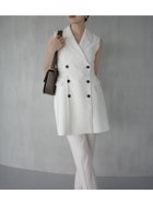 【アニュアンス/anuans】のテーラードジレワンピース 人気、トレンドファッション・服の通販 founy(ファニー) ファッション Fashion レディースファッション Fashion for Women アウター Coat / Outerwear Collection インナー Innerwear フォルム Silhouette, Form thumbnail WHITE|ID: prp329100004815671 ipo3291000000034977591