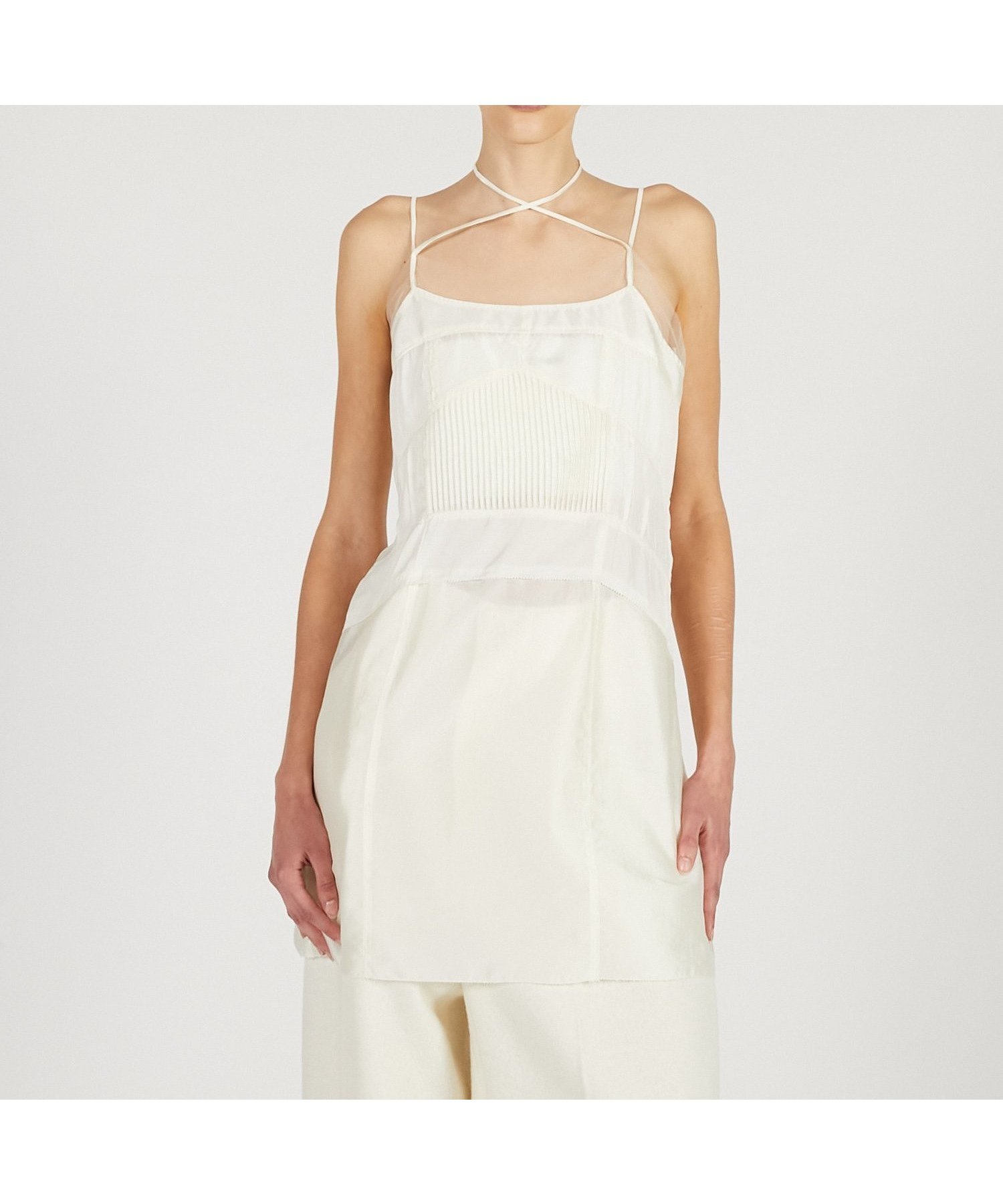 【プランク プロジェクト/PRANK PROJECT】のピンタックスリップミニドレス / Pintuck Slip Mini Dress インテリア・キッズ・メンズ・レディースファッション・服の通販 founy(ファニー) ファッション Fashion レディースファッション Fashion for Women ワンピース Dresses フォーマル・パーティードレス・結婚式用ドレス Elegant & Casual Dresses オーガンジー Organza Fabric シルク Silk, 100% Silk ジャケット Jacket, Outerwear タンク Tank Top, Sleeveless Top ドレス Dress, One-Piece ラップ Wrap, Wrap Design エレガント 上品 Elegant 切替 Switching, Contrast Panel WHT|ID: prp329100004815679 ipo3291000000034977693