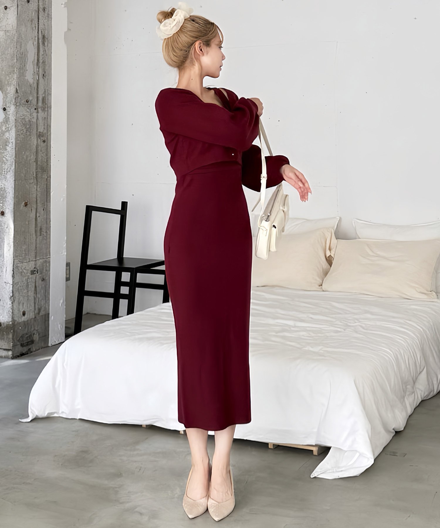 【ロイヤルパーティー/ROYAL PARTY】のニットアンサンブルタイトワンピース 人気、トレンドファッション・服の通販 founy(ファニー) 　ファッション　Fashion　レディースファッション　Fashion for Women　ワンピース　Dresses　アンサンブル　Ensemble Set　カーディガン　Cardigan, Knitwear　スリーブ　Sleeve, Long Sleeve / Short Sleeve　フロント　Front, Front Design　秋　Autumn　 other-1|ID: prp329100004815682 ipo3291000000034977708