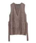 【マーコート/MARcourt】のmizuiro ind ベルト付きVネックジレ 人気、トレンドファッション・服の通販 founy(ファニー) ファッション Fashion レディースファッション Fashion for Women アウター Coat / Outerwear Collection トップス・カットソー Cut & Sew Tops ベスト&ジレ / 重ね着スタイル Vests & Gilets Vネックトップス V-Neck Tops / V-Cut Neckline Shirts ベルト&ウエストマーク Belts & Waist Accessories ノースリーブ Sleeveless, No-Sleeve ポケット Pocket, Pocket Detail 冬 Winter / This Winter 無地 Plain, Solid Color thumbnail ブラウン|ID: prp329100004815697 ipo3291000000034977863