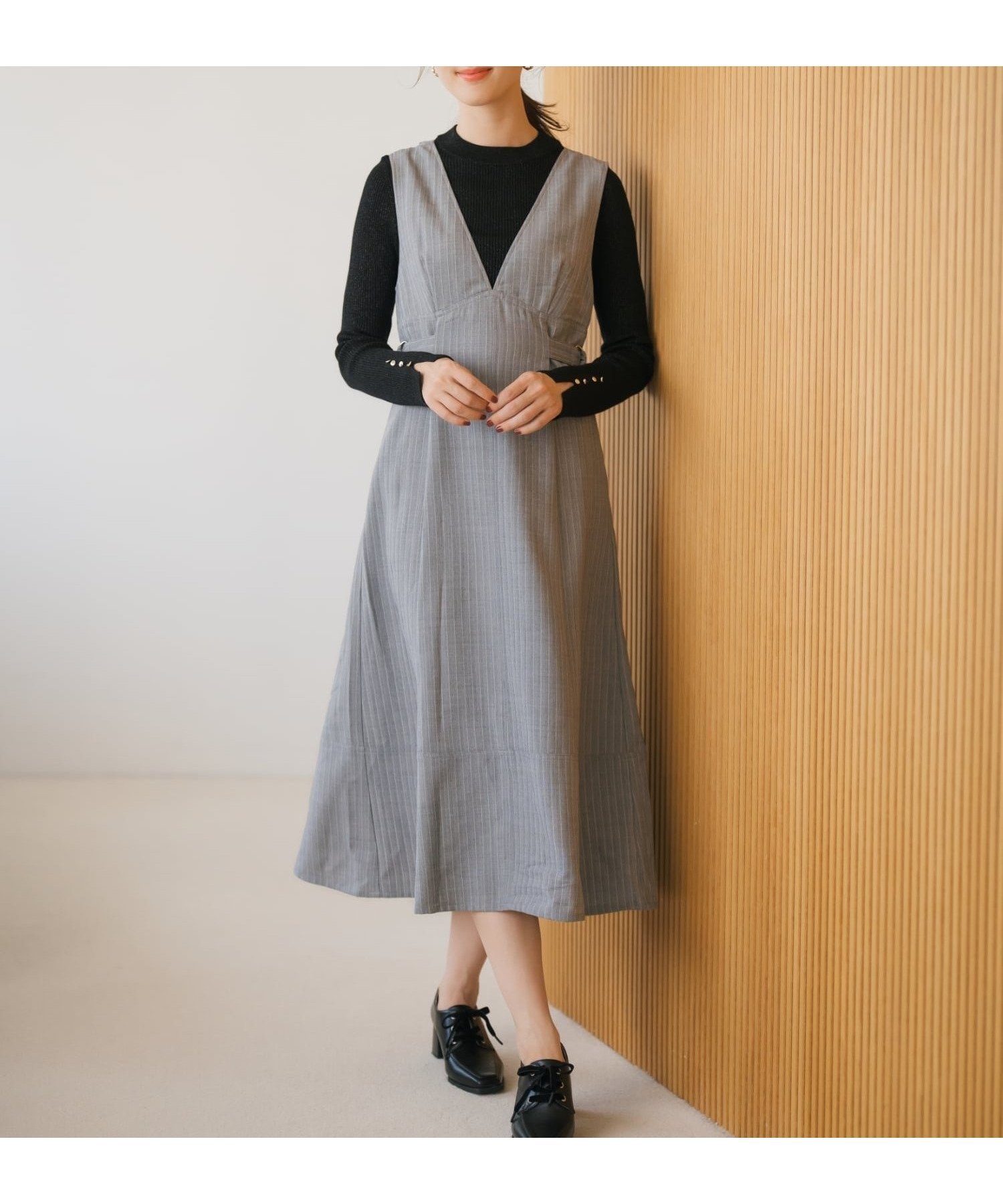 【ミッシュマッシュ/MISCH MASCH】のMM537408 バッククロスストライプジャンスカ インテリア・キッズ・メンズ・レディースファッション・服の通販 founy(ファニー) ファッション Fashion レディースファッション Fashion for Women バッグ Bags おすすめ Recommended / Our Picks カットソー Cut and Sewn Top ストライプ Stripe, Striped Pattern ワンポイント One Point, Statement Accent エレガント 上品 Elegant グレー|ID: prp329100004815702 ipo3291000000034977911