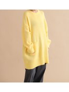 【サマンサモスモス/Samansa Mos2】のモヘヤライクニットチュニックワンピース 人気、トレンドファッション・服の通販 founy(ファニー) ファッション Fashion レディースファッション Fashion for Women ワンピース Dresses チュニック Tunic Tops & Dresses おすすめ Recommended / Our Picks チュニック Tunic, Long Top フロント Front, Front Design ポケット Pocket, Pocket Detail thumbnail イエロー|ID: prp329100004815730 ipo3291000000034978406
