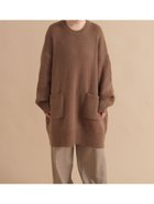 【サマンサモスモス/Samansa Mos2】のモヘヤライクニットチュニックワンピース 人気、トレンドファッション・服の通販 founy(ファニー) ファッション Fashion レディースファッション Fashion for Women ワンピース Dresses チュニック Tunic Tops & Dresses おすすめ Recommended / Our Picks チュニック Tunic, Long Top フロント Front, Front Design ポケット Pocket, Pocket Detail thumbnail ブラウン|ID: prp329100004815730 ipo3291000000034978408