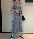 【ミニミニストア/miniministore】のリネン風ワンピース レディース 春夏半袖 チェック柄|ID: prp329100004815734 ipo3291000000034978429