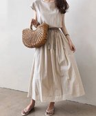 【ミニミニストア/miniministore】のリネン風ワンピース レディース 春夏半袖 ベージュ|ID: prp329100004815734 ipo3291000000034978430
