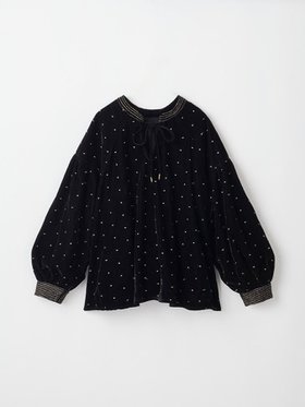 【ヴァン/Vin】の2WAYベロア刺繍ブラウス 人気、トレンドファッション・服の通販 founy(ファニー) ファッション Fashion レディースファッション Fashion for Women トップス・カットソー Cut & Sew Tops シャツ・ブラウス・オフィスカジュアル Elegant Blouses & Button-Ups ベロアトップス Velour Tops / Velvet-Look Items インド Indian Textile エレガント 上品 Elegant シンプル Simple, Minimal セットアップ Set-Up, Coordinated Outfit ドット Polka Dot, Dot Pattern ベロア Velour, Soft Velvet リボン Ribbon, Bow 別注 Limited Edition, Custom Order |ID:prp329100004815753
