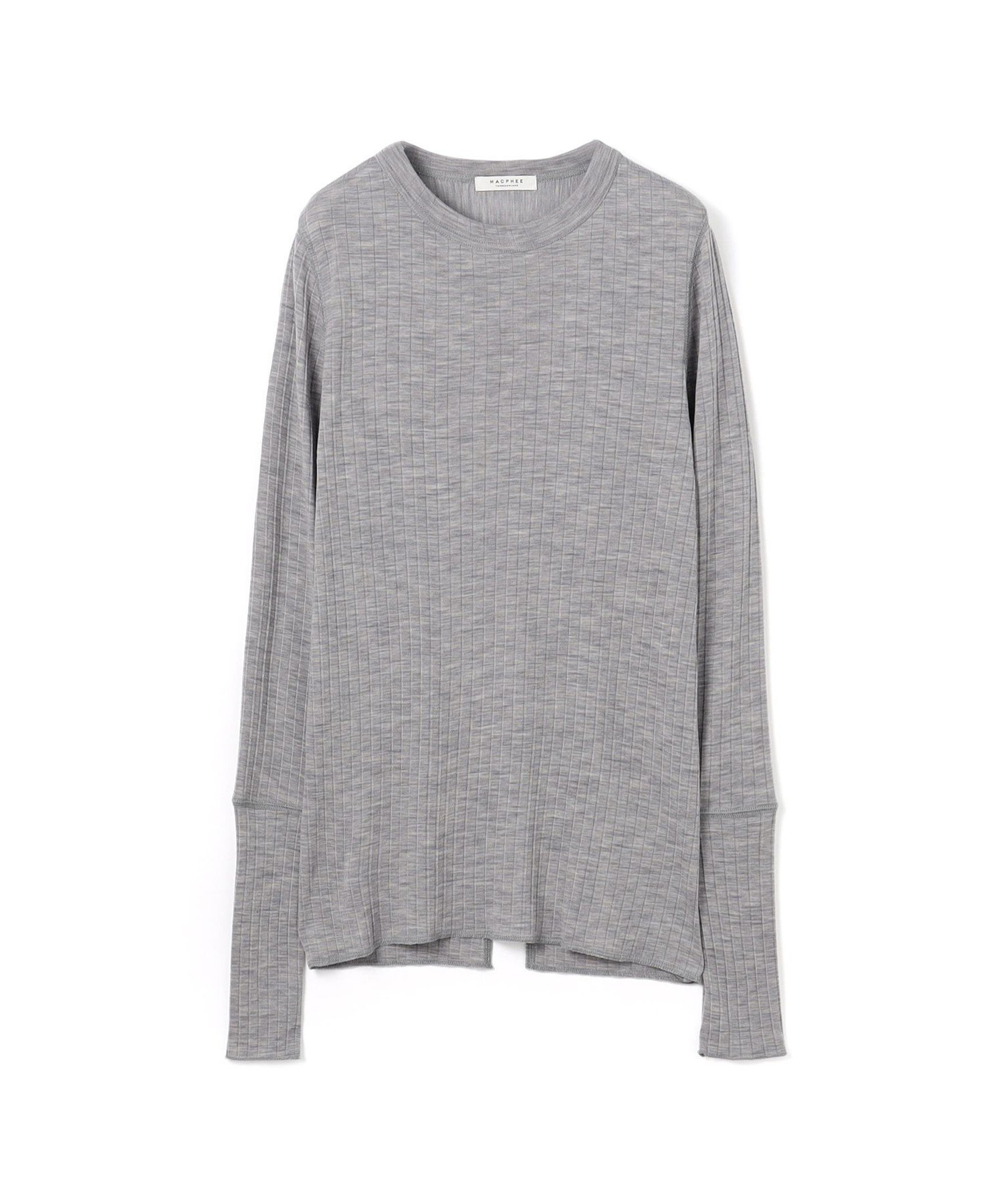 【トゥモローランド/TOMORROWLAND】のウールリブ クルーネックプルオーバー インテリア・キッズ・メンズ・レディースファッション・服の通販 founy(ファニー) 　ファッション　Fashion　レディースファッション　Fashion for Women　トップス・カットソー　Cut & Sew Tops　カジュアルプルオーバー・ニットトップス　Pullovers & Knit Tops / Casual Pullovers　インナー　Innerwear　コンパクト　Compact, Small Size　ジャケット　Jacket, Outerwear　スリット　Slit, Slit Detail　定番　Standard, Basic Item　15 グレー|ID: prp329100004815754 ipo3291000000034978625