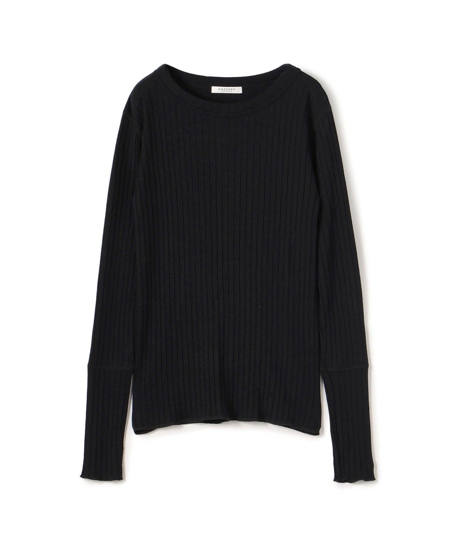 【トゥモローランド/TOMORROWLAND】のウールリブ クルーネックプルオーバー インテリア・キッズ・メンズ・レディースファッション・服の通販 founy(ファニー) 　ファッション　Fashion　レディースファッション　Fashion for Women　トップス・カットソー　Cut & Sew Tops　カジュアルプルオーバー・ニットトップス　Pullovers & Knit Tops / Casual Pullovers　インナー　Innerwear　コンパクト　Compact, Small Size　ジャケット　Jacket, Outerwear　スリット　Slit, Slit Detail　定番　Standard, Basic Item　19 ブラック|ID: prp329100004815754 ipo3291000000034978626