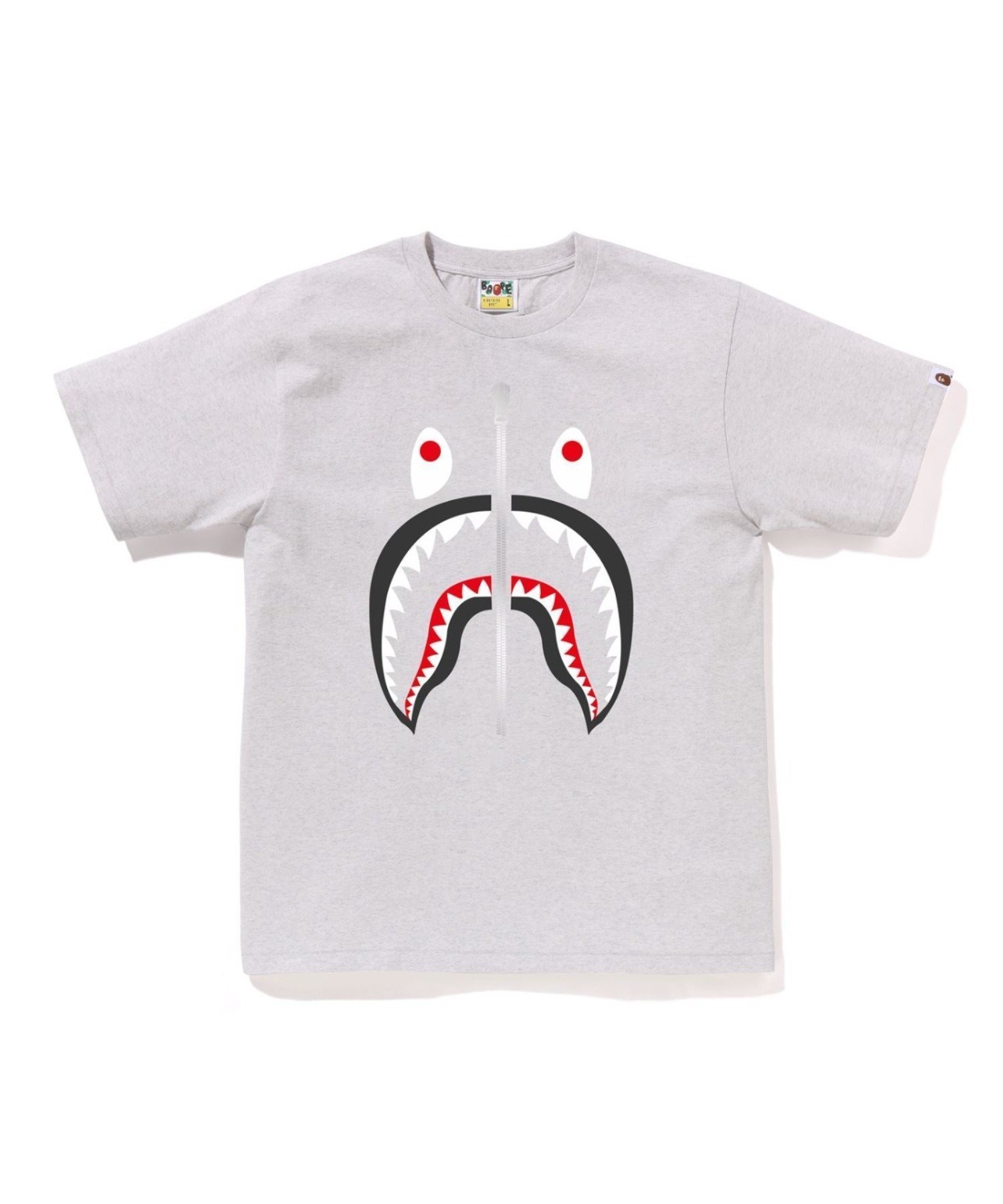 【ア ベイシング エイプ/A BATHING APE】のSHARK TEE インテリア・キッズ・メンズ・レディースファッション・服の通販 founy(ファニー) 　ファッション　Fashion　レディースファッション　Fashion for Women　ショート　Short, Short Length　スリーブ　Sleeve, Long Sleeve / Short Sleeve　フロント　Front, Front Design　プリント　Print, Printed Pattern　モチーフ　Motif, Design Theme　ラバー　Rubber, Rubber Sole　GRAY|ID: prp329100004815784 ipo3291000000034978963
