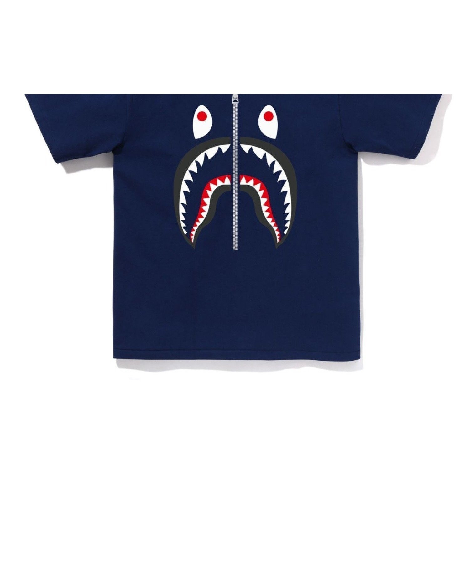 【ア ベイシング エイプ/A BATHING APE】のSHARK TEE インテリア・キッズ・メンズ・レディースファッション・服の通販 founy(ファニー) 　ファッション　Fashion　レディースファッション　Fashion for Women　ショート　Short, Short Length　スリーブ　Sleeve, Long Sleeve / Short Sleeve　フロント　Front, Front Design　プリント　Print, Printed Pattern　モチーフ　Motif, Design Theme　ラバー　Rubber, Rubber Sole　NAVY|ID: prp329100004815784 ipo3291000000034978964